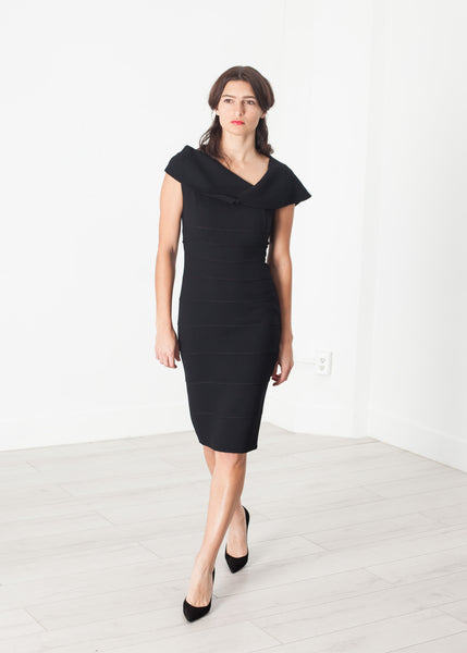 Asymmetric Dress in Black - Demo