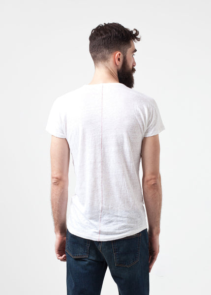 Comfort Tee in White Linen - Demo