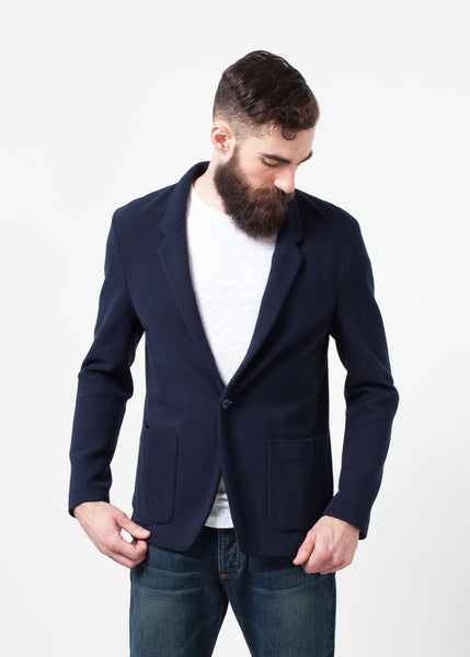 Cotton Jacket in Navy - Demo