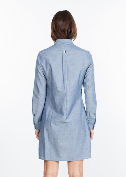 Chambray Shirtdress in Blue - Demo