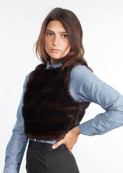 Chambray Boyfriend Shirt in Blue - Demo