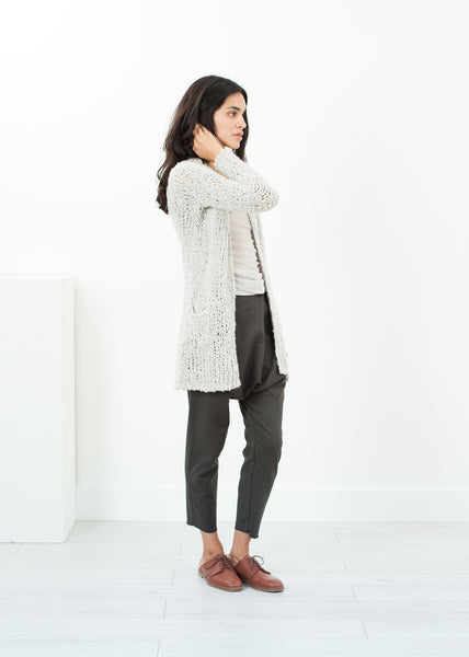 Bulk Stitch Cardigan in Cloud - Demo