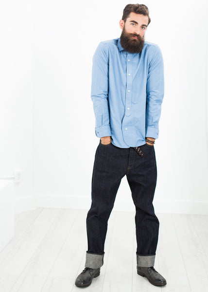 British Officer's Shirt in Sky Blue - Demo