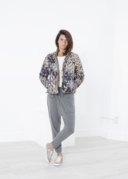 Deione Coat in Graphite Floral - Demo