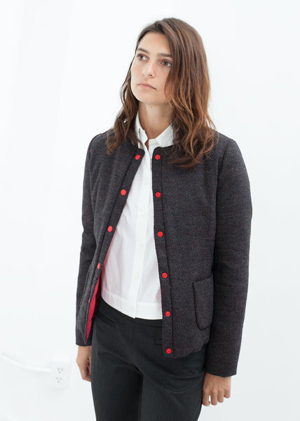 Camelia Reversible Jacket in Black/Red - Demo