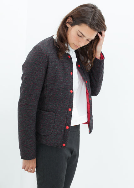 Camelia Reversible Jacket in Black/Red - Demo