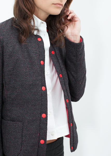 Camelia Reversible Jacket in Black/Red - Demo