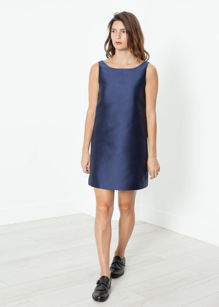 A-Line Mini Dress in Blue - Demo