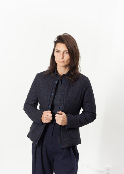 Camelia Reversible Jacket in Navy/Blue - Demo