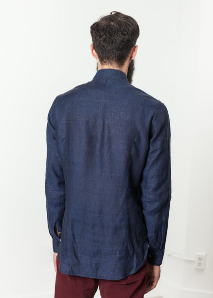 Button Up Shirt in Navy - Demo