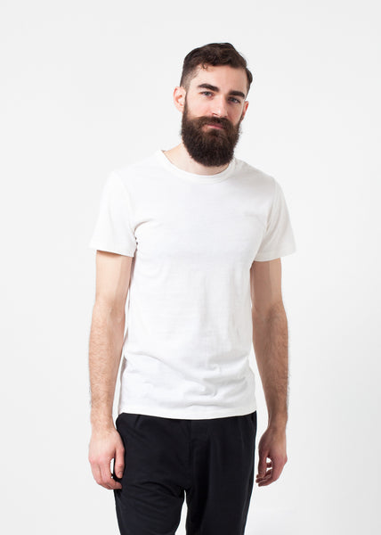 Comfort Tee in White Wool Blend - Demo