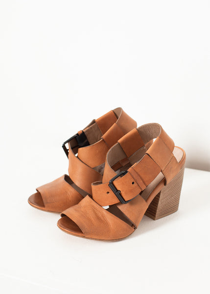 Buckle Strap Heel in Brown - Demo