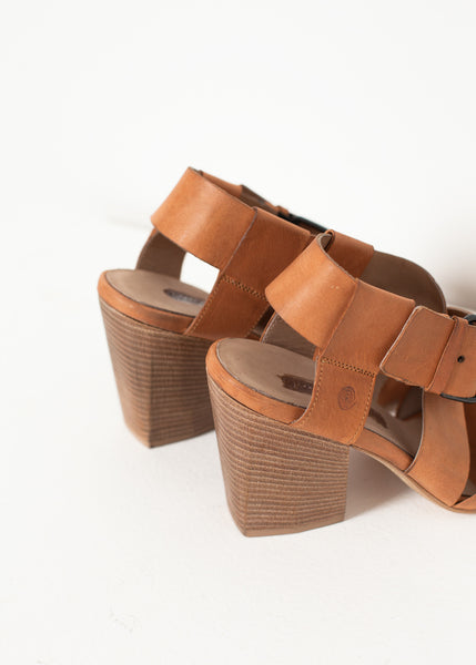 Buckle Strap Heel in Brown - Demo