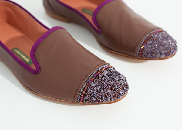 Bizi Cap Toe Loafer in Rose/Aubergine - Demo
