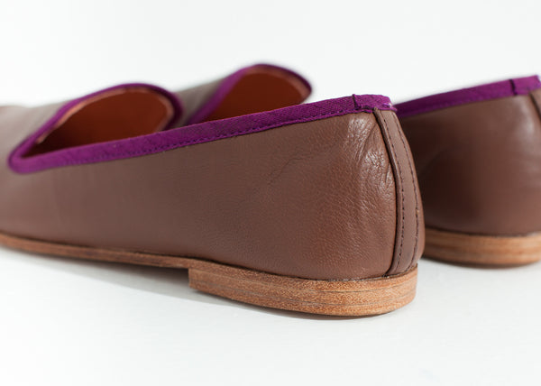 Bizi Cap Toe Loafer in Rose/Aubergine - Demo